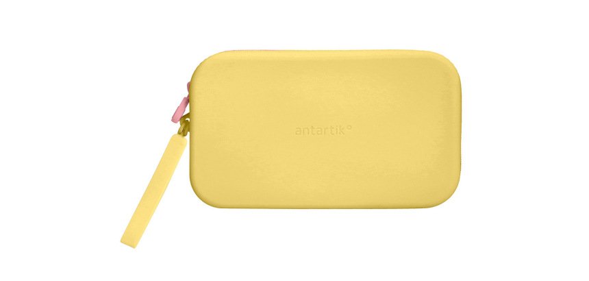 Estuche portatodo antartik tropical dive silicona soft rectangular 190x120x25 mm color amarillo