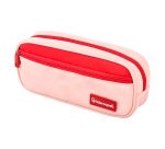 Estuche portatodo liderpapel duo 2 cremalleras con bolsillofrontal rosa 20x90x50 mm