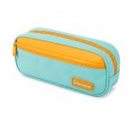 Estuche portatodo liderpapel duo 2 cremalleras con bolsillofrontal azul claro 220x90x50 mm