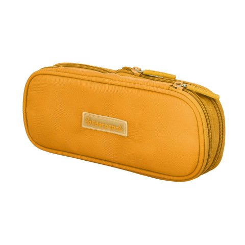 Estuche portatodo liderpapel color pop 2 cremalleras con compartimento extensible amarillo 230x60 mm