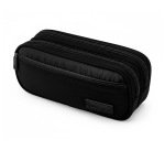 Estuche portatodo liderpapel duo 3 cremalleras con bolsillofrontal negro 220x90x70 mm