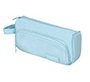 Estuche portatodo liderpapel minibag 2 cremalleras con bolsillo interior azul pastel 210x100x70 mm