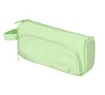 Estuche portatodo liderpapel minibag 2 cremalleras con bolsillo interior verde pastel210x100x70 mm