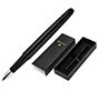 Pluma belius neptuno aluminio textura wavy color negro marino tinta azul caja de diseño