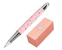 Roller belius bella aluminio color rosa diseño plateado relieve tinta color negro caja de diseño