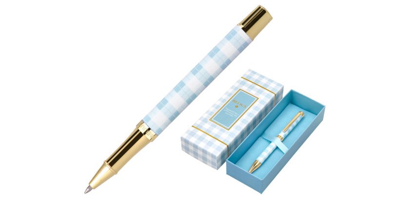 Roller belius perfect picnic day aluminio azul celeste dorado tinta color negro caja de diseño