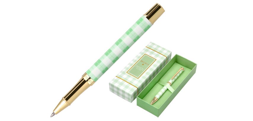 Roller belius picnic aluminio color verde dorado tinta color negro caja de diseño