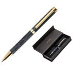 Boligrafo belius wild west aluminio color negro dorado tinta color azul caja de diseño