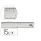 Regla liderpapel plastico cristal 15 cm