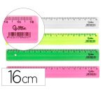 Regla liderpapel plastico 16 cm cubilete con 100 unidades colores surtidos