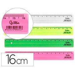 Regla liderpapel plastico 16 cm cubilete con 100 unidades colores surtidos