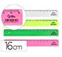 Regla liderpapel plastico 16 cm cubilete con 100 unidades colores surtidos