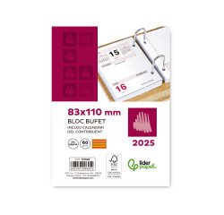 Bloc bufete liderpapel 2025 80x110 mm papel 80 gr texto en catalan