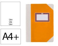 Libro cartone cosido fernandes flecha din a4+ liso 50 hojas 100 gr naranja