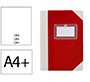 Libro cartone cosido fernandes flecha din a4+ liso 50 hojas 100 gr rojo