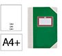 Libro cartone cosido fernandes flecha din a4+ liso 50 hojas 100 gr verde
