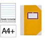 Libro cartone cosido fernandes flecha din a4+ rayado horizontal 50 hojas 100 gr amarillo
