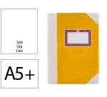 Libro cartone cosido fernandes flecha din a5+ liso 50 hojas 100 gr amarillo