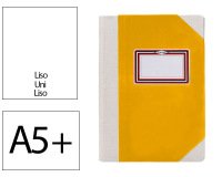 Libro cartone cosido fernandes flecha din a5+ liso 50 hojas 100 gr amarillo