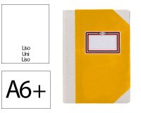 Libro cartone cosido fernandes flecha din a6+ liso 50 hojas 100 gr amarillo