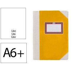 Libro cartone cosido fernandes flecha din a6+ liso 50 hojas 100 gr amarillo