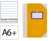 Libro cartone cosido fernandes flecha din a6+ rayado horizontal 50 hojas 100 gr verde