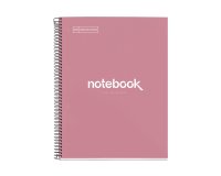 Cuaderno espiral miquelrius notebook emotions rose dust tapa forrada din a4 microperforado 80 hojas 90