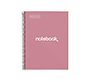 Cuaderno espiral miquelrius notebook emotions rose dust tapa forrada din a4 microperforado 80 hojas 90