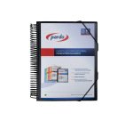 Carpeta pardo escaparate con espiral 80 fundas folio personalizable color negro
