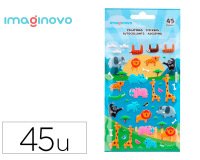 Pegatinas imaginovo cute animales safari con relieve 190x105 mm en blister