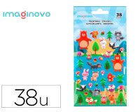 Pegatinas imaginovo cute animales bosque con relieve 190x105 mm en blister