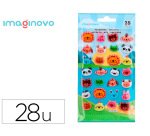 Pegatinas imaginovo cute animales salvajes caras con relieve 190x105 mm en blister