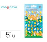 Pegatinas imaginovo cute animales patos con relieve 190x105 mm en blister