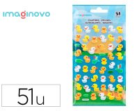 Pegatinas imaginovo cute animales patos con relieve 190x105 mm en blister