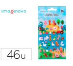 Pegatinas imaginovo cute animales granja con relieve 190x105 mm en blister