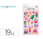 Pegatinas imaginovo princesas magic dreams pvc 190x105 mm en blister