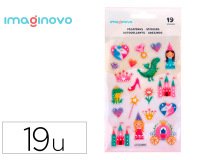 Pegatinas imaginovo princesas magic dreams pvc 190x105 mm en blister