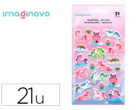Pegatinas imaginovo unicornios magic dreams con relieve 190x105 mm en blister