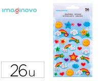 Pegatinas imaginovo arcoiris magic dreams con relieve 190x105 mm en blister