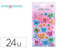 Pegatinas imaginovo mariposas magic dreams con relieve 190x105 mm en blister