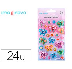 Pegatinas imaginovo mariposas magic dreams con relieve 190x105 mm en blister