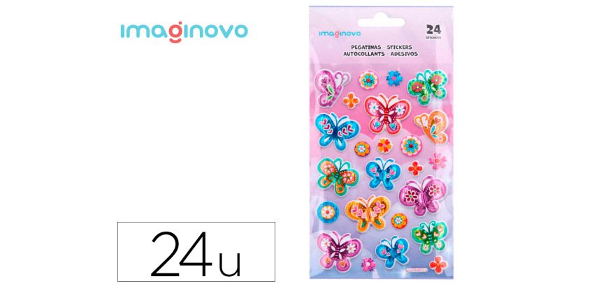 Pegatinas imaginovo mariposas magic dreams con relieve 190x105 mm en blister