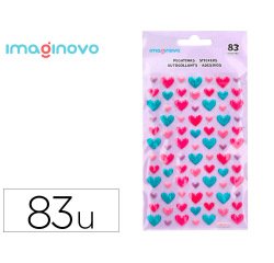 Pegatinas imaginovo corazones magic dreams con relieve 190x105 mm en blister