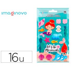 Pegatinas imaginovo sirenas magic dreams con relieve 210x130 mm en blister