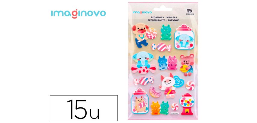Pegatinas imaginovo dulces magic dreams con relieve 210x130 mm en blister