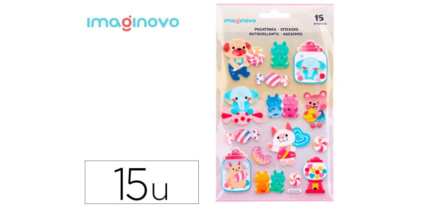 Pegatinas imaginovo dulces magic dreams con relieve 210x130 mm en blister