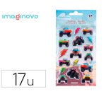 Pegatinas imaginovo kids carreras goma eva 190x105 mm en blister