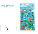 Pegatinas imaginovo kids dinosaurios goma eva 190x105 mm en blister