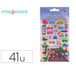 Pegatinas imaginovo kids coches con relieve 190x105 mm en blister