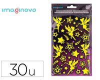 Pegatinas imaginovo luminosas hadas con relieve 190x105 mm en blister
